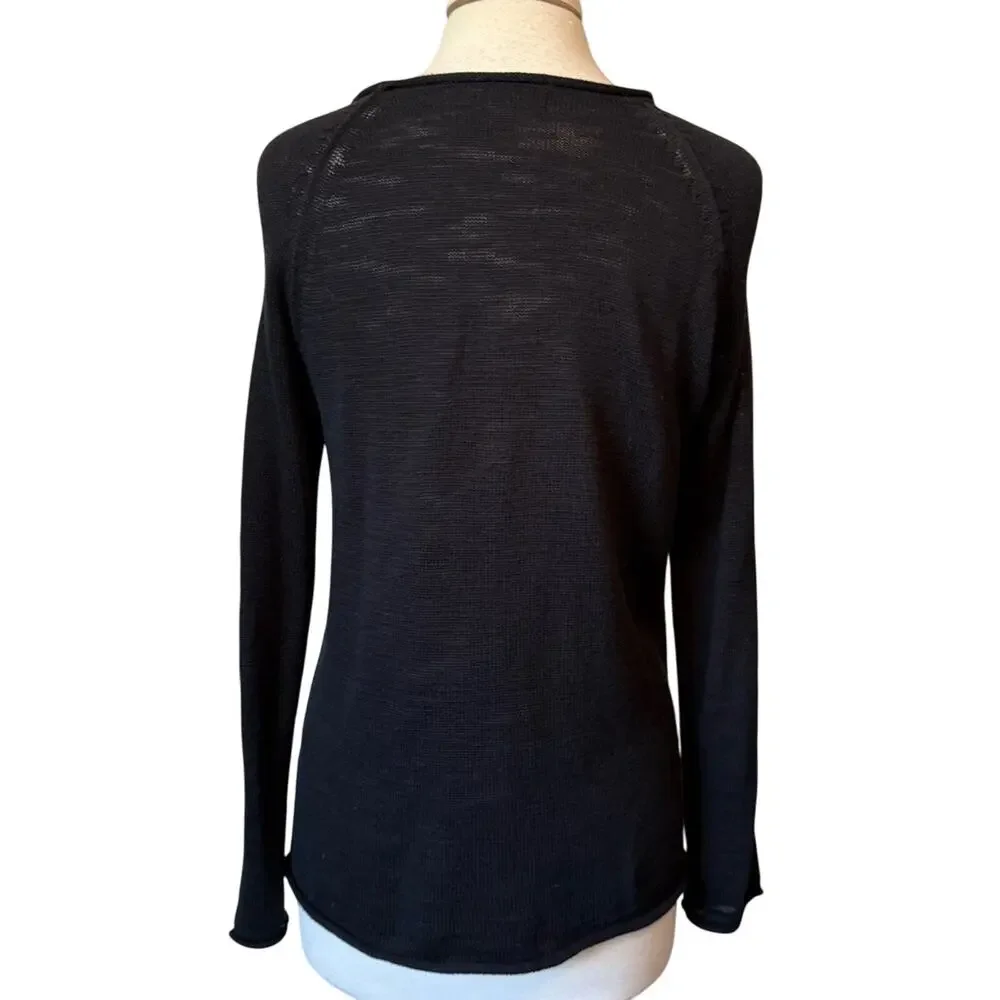 Caslon Womens XS Whimsigoth Cut‎ Out Long Sleeve Knit Sweater Grunge Sexy